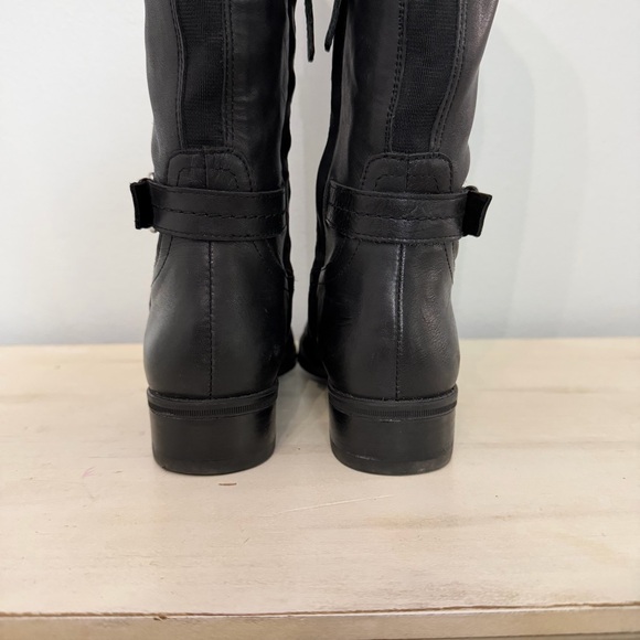 Sam Edelman Black Leather Ponce Buckle Tall Boots Size 6 - Picture 8 of 11